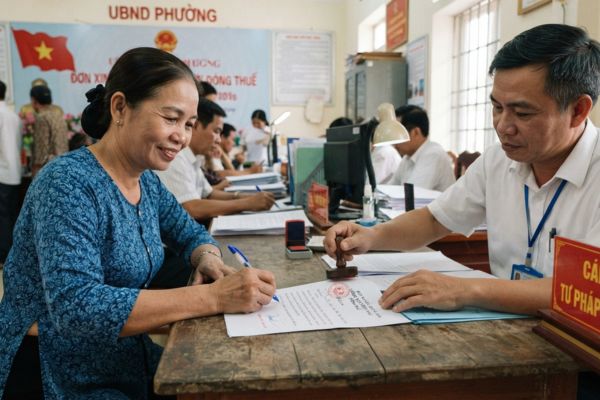 Chứng thực chữ ký trên đơn xin xác nhận không thuộc diện đóng thuế