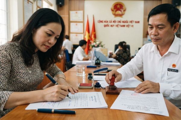 Có được chứng thực chữ ký trên giấy tờ viết bằng mực nước hay không?