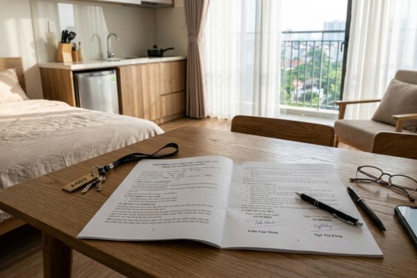 Hợp đồng cho thuê nhà trọ cao cấp dạng căn hộ dịch vụ (Studio)