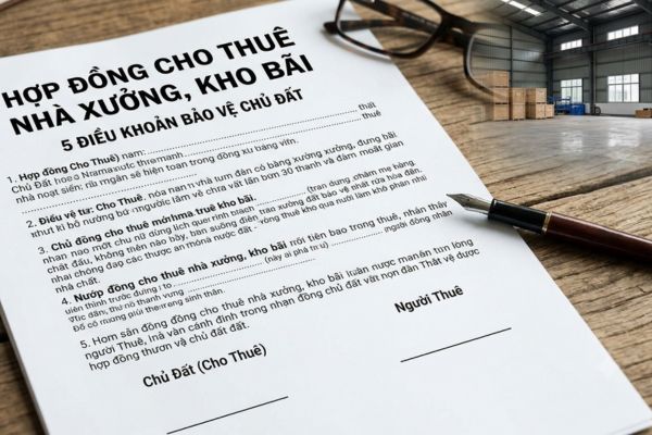 Hợp đồng cho thuê nhà xưởng, kho bãi: 5 điều khoản bảo vệ chủ đất