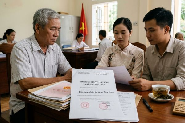 Hợp đồng chuyển nhượng quyền sử dụng đất có ghi điều khoản "chuộc lại tài sản": Tính pháp lý và rủi ro