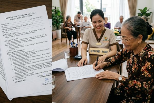 Hợp đồng dịch vụ chăm sóc người già tại viện dưỡng lão tư nhân