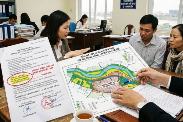 Hợp đồng mua bán nhà đất dính quy hoạch phân khu đô thị sông lớn