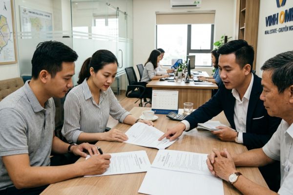 Hợp đồng mua bán nhà đất qua công ty môi giới: Mẹo không bị nâng giá