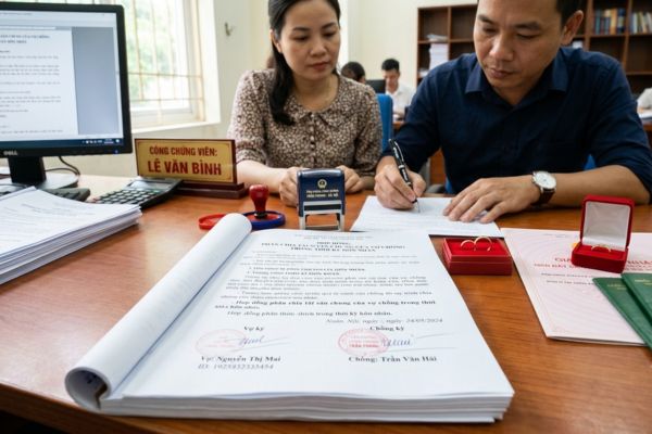 Hợp đồng phân chia tài sản chung của vợ chồng trong thời kỳ hôn nhân