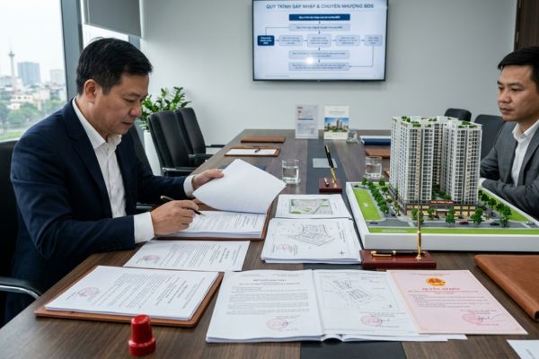Hợp đồng sáp nhập doanh nghiệp: Quy trình chuyển quyền sở hữu bất động sản